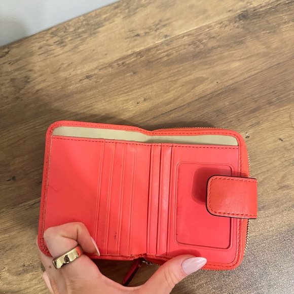 Coach Red Leather Wallet - Picture 3 of 5
